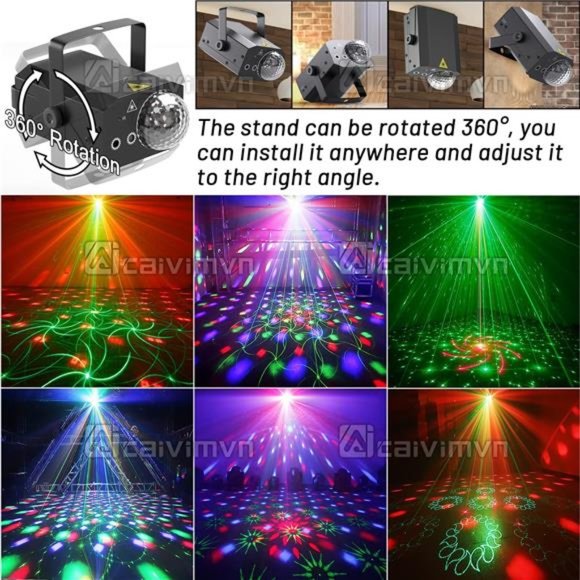 Party Lights Disco Ball Light,Dj Disco Lights LEDStage Light Strobe Lights Sound - Picture 2 of 6